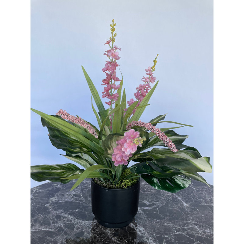 21'' Faux Philodendron Plant in Ceramic Planter