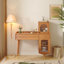 Meuble-lavabo à pieds en bois massif avec porte en verre Hyers 