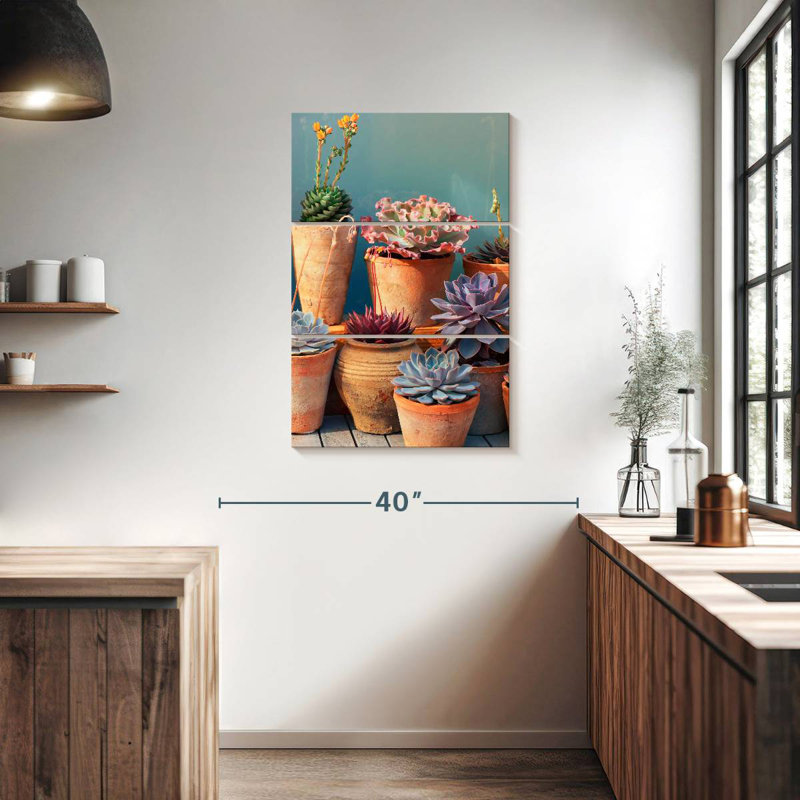 Harnek Succulent On Table, 38" H x 24" W