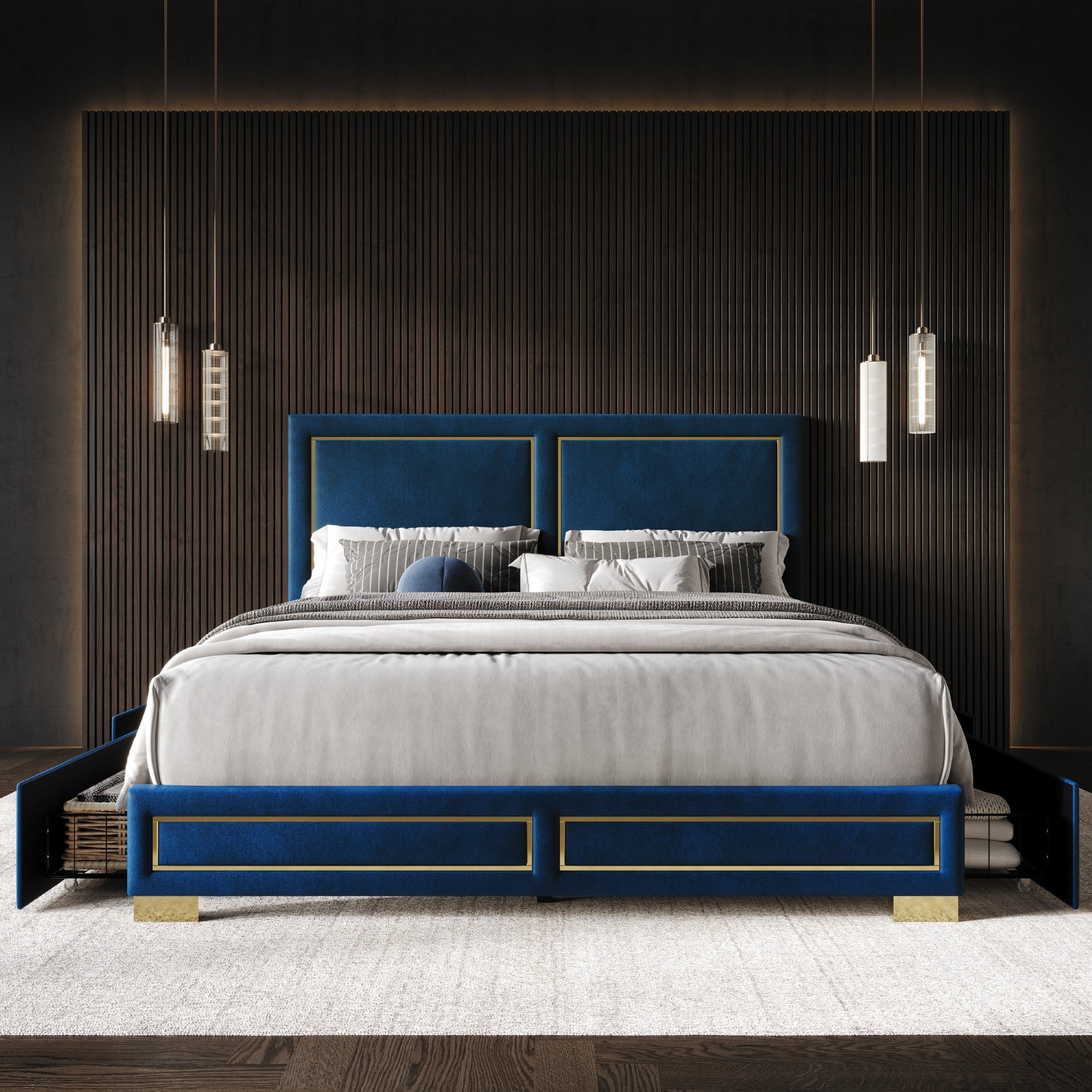 Carmalena Upholstered Platform Storage Bed