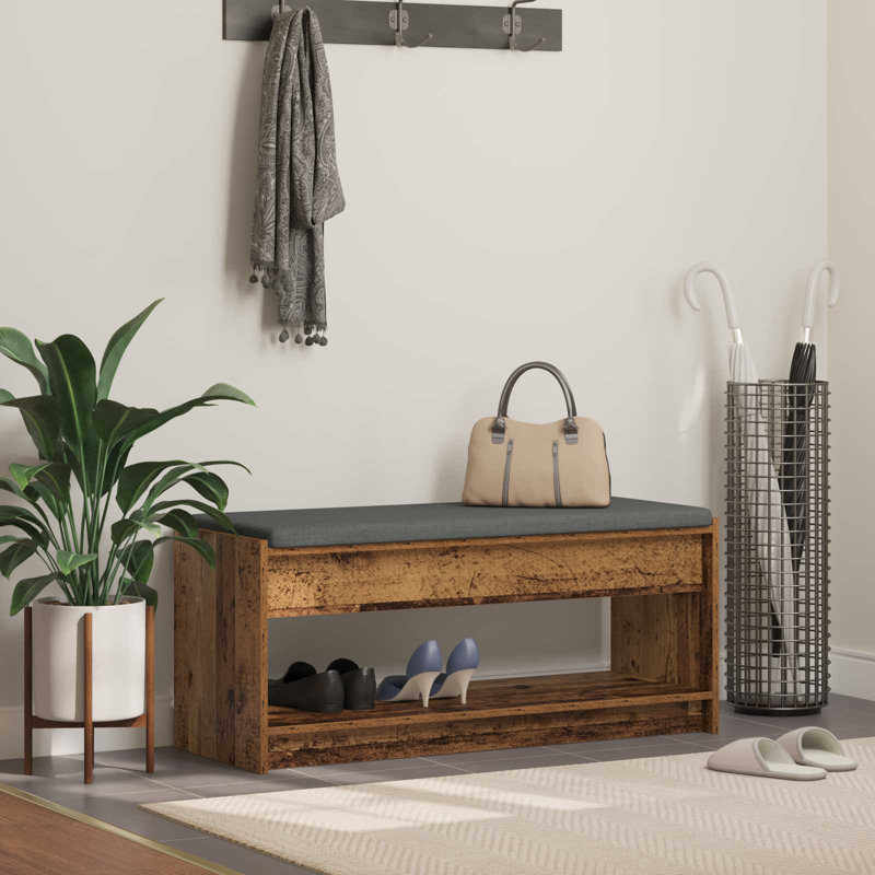 Storage Bench, 45cm H x 103cm W x 38cm D, Old Wood