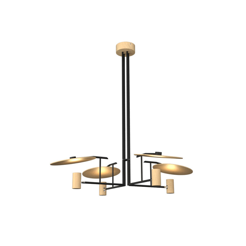4 - Light Chandelier, Maple