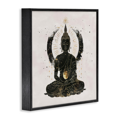 Art de giclée encadrée par Bouddha assis par Nina Blue