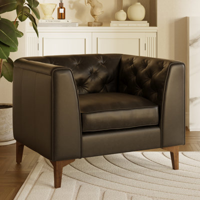 Essex Full Grain Genuine Leather Lounge Chair