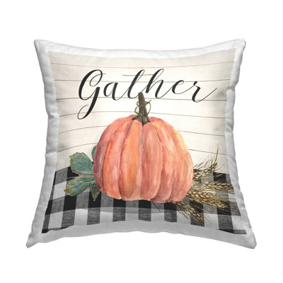 Coussin décoratif à imprimé tartan Gather