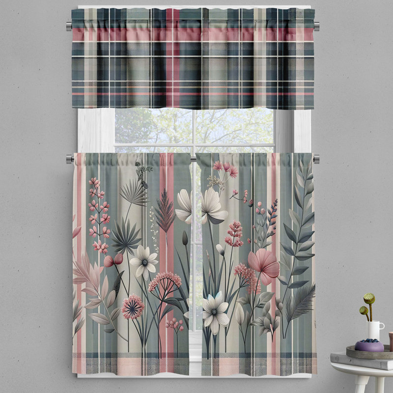 Cantonnière à motif floral Ambesonne, L 55 po x L 30 po