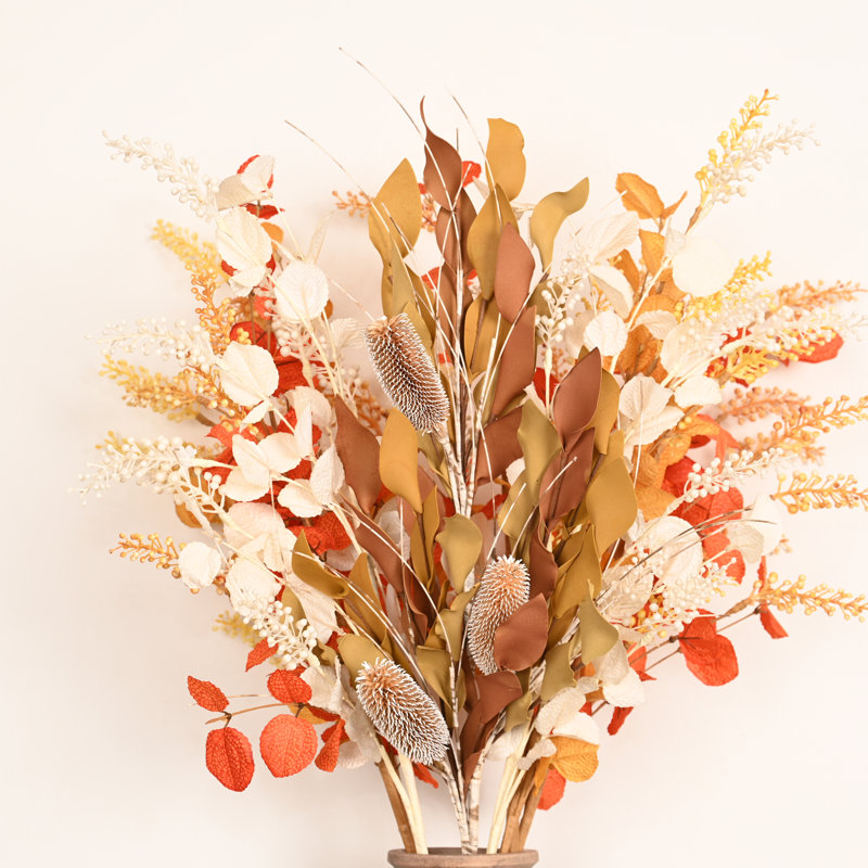32 po bouquet de feuillage de blé chardon artificiel boho