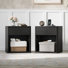 Ensemble de chambre à coucher 3 pièces, commode 9 tiroirs et tables de chevet 3 tiroirs