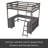 Jetmir Kids Loft Bed with Drawers-2018550720-2018550721