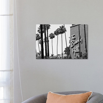 Black California Series - The Beverly Hills Hotel by Philippe Hugonnard - Wrapped Canvas Photograph