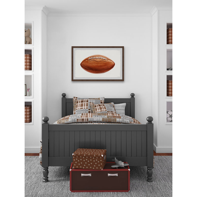 «McKibbens Throw a Football», art encadré, H 12 po x l 18 po x 1,5 po