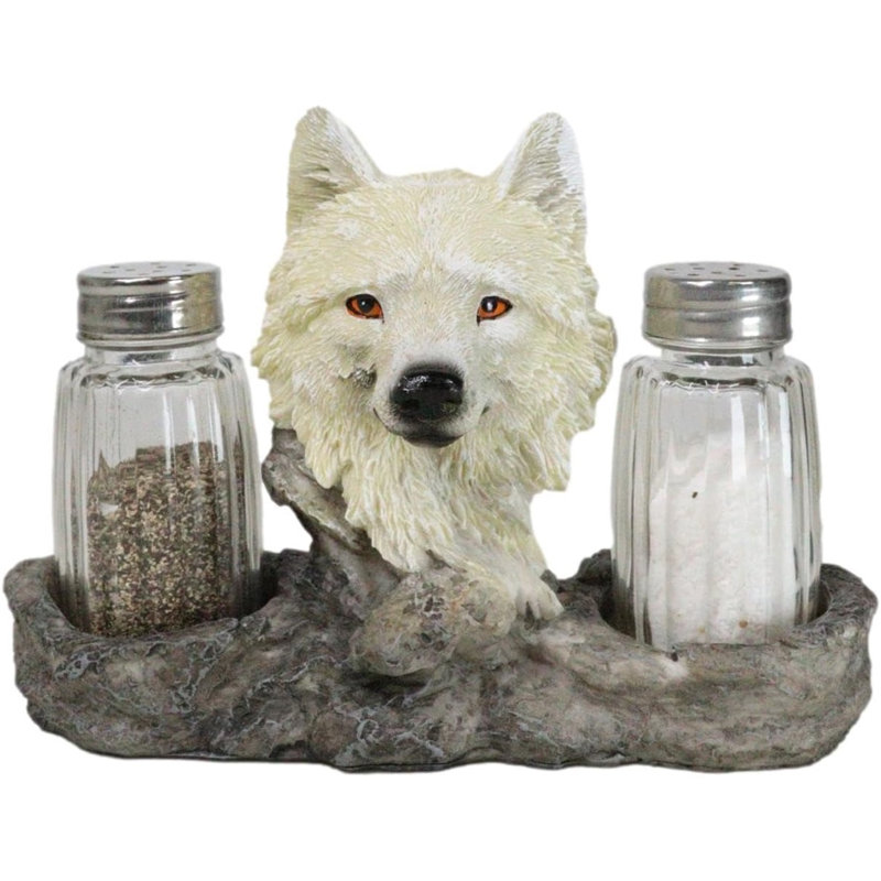 Figurine porte-salière en verre White