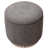 Modern Round Storage Ottoman-Warm Charcoal
