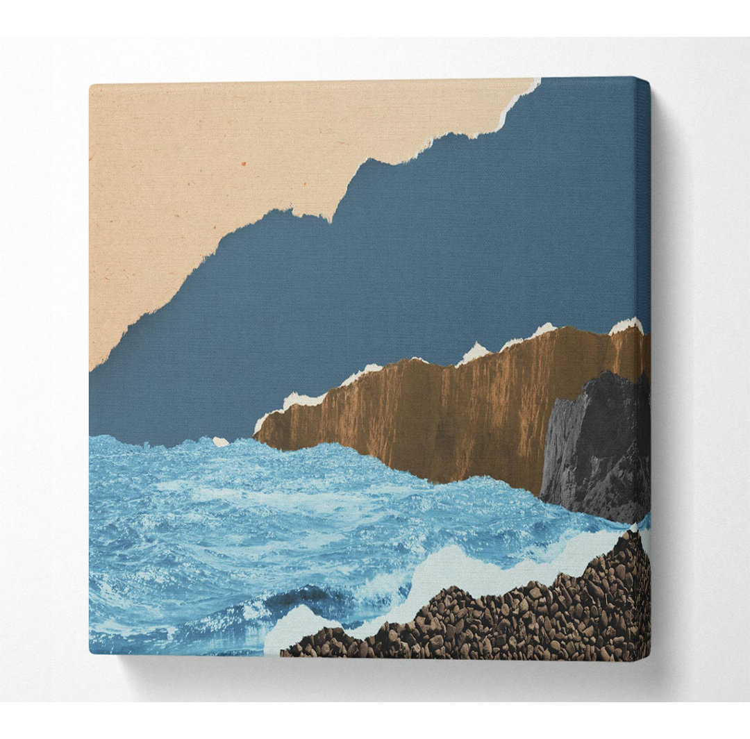 Leinwandbild Cut Out Mountain Ocean