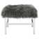 Cristian Faux Sheepskin Square Bench
