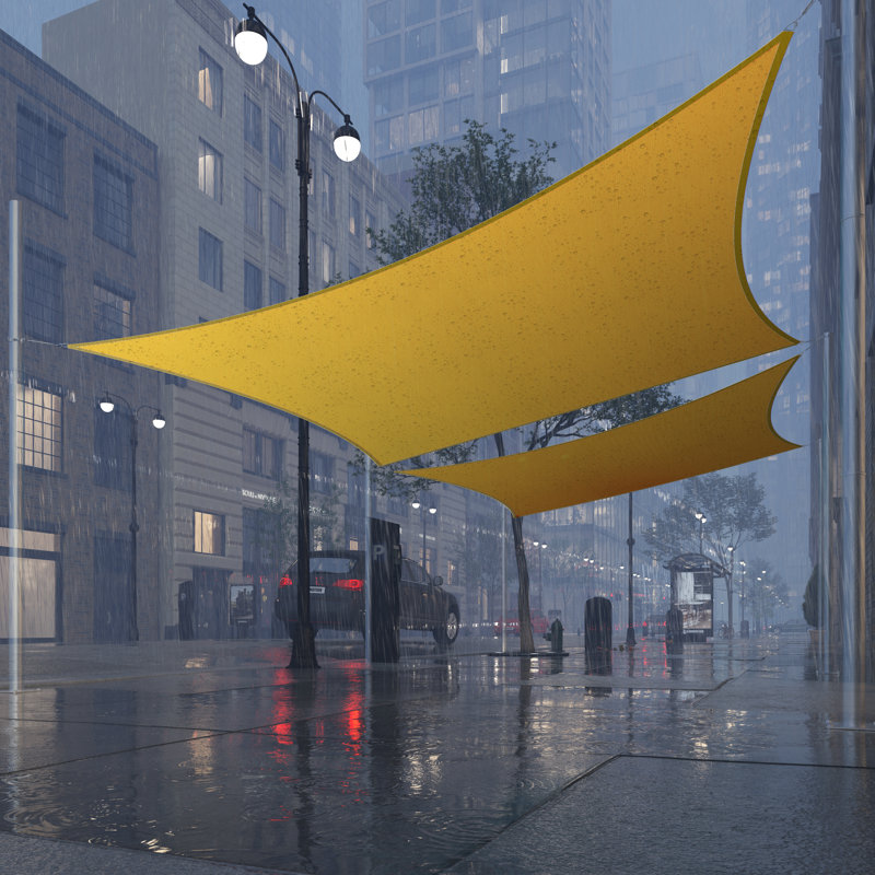 Voile d'ombrage imperméable Royal Shade, L 12 pi x P 7 pi, Jaune