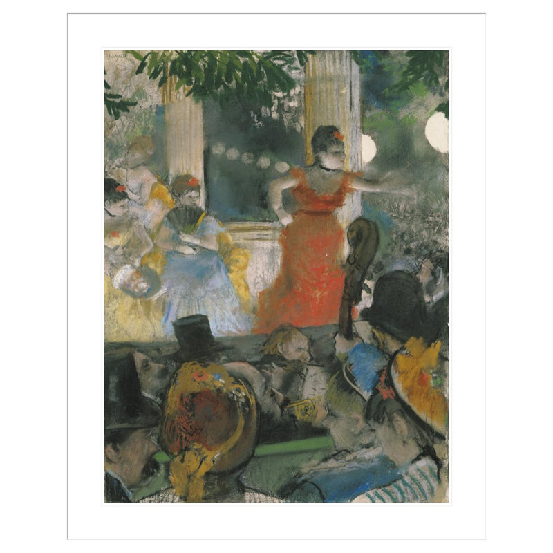 «Cafe concert at Les Ambadoreurs» par Edgar Degas, impression giclée encadrée, H 41,5 po x l 33,39 po