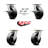 4 Piece Kingpinless Filled Nylon Caster Set