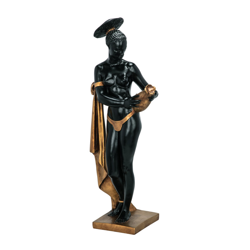 Statue de jeune fille d'eau africaine