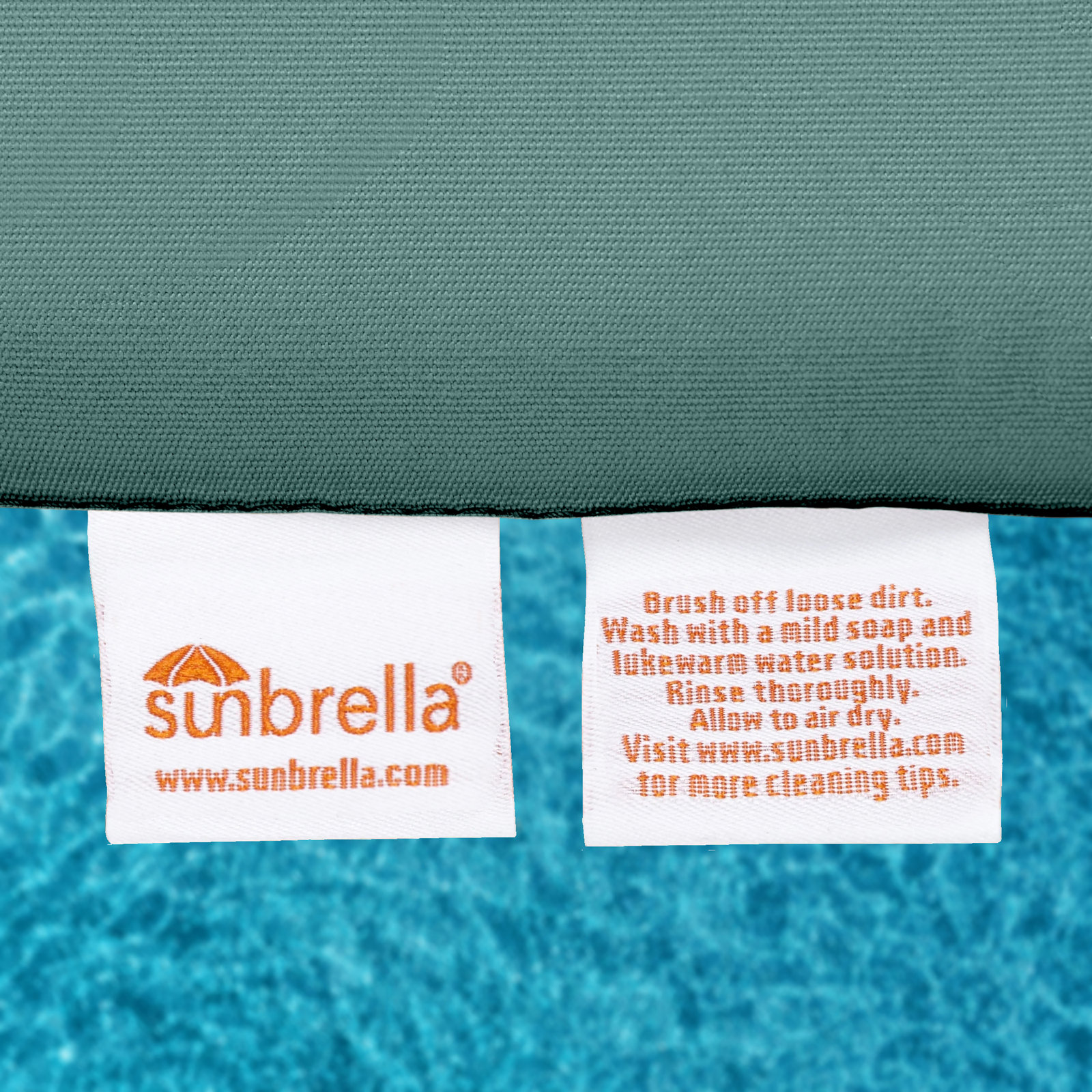 44" Sunbrella® Bench Cushion, Cast Breeze Sunbrella® Plainweave