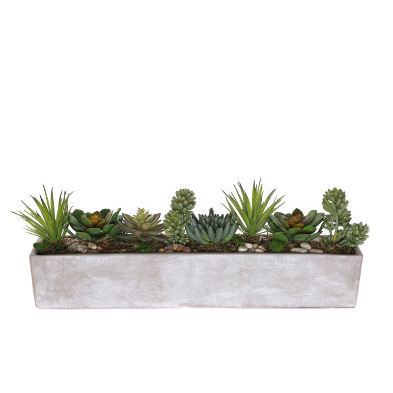Faux Succulent in Planter