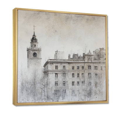 Architecture historique de Madrid sous la pluie II - art mural Madrid