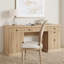 Bureau de bureau cannelé 60 po avec station de charge, bureau d'ordinateur de direction moderne avec classeur 60 po-525441438