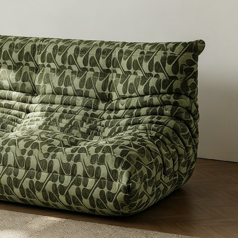 Canapé simple, créatif, tendance et artistique, Tissu vert