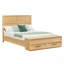 Lit avec tête de lit géométrique 3D et banc de rangement - rangement à 4 tiroirs, mobilier de chambre moderne-533143503-533143501