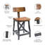 Tabouret de comptoir avec dossier