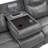 Upholstered Padded Arm Motion Sofa Grey