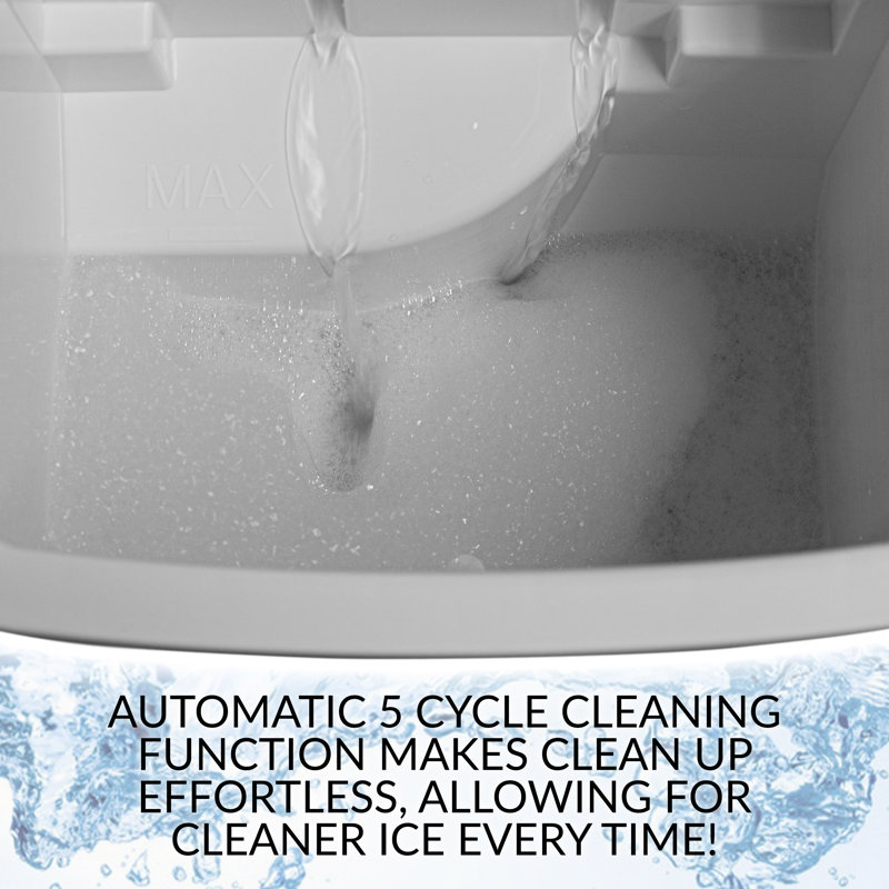 Aqua Portable Self-Cleaning Countertop Ice Maker with Handle