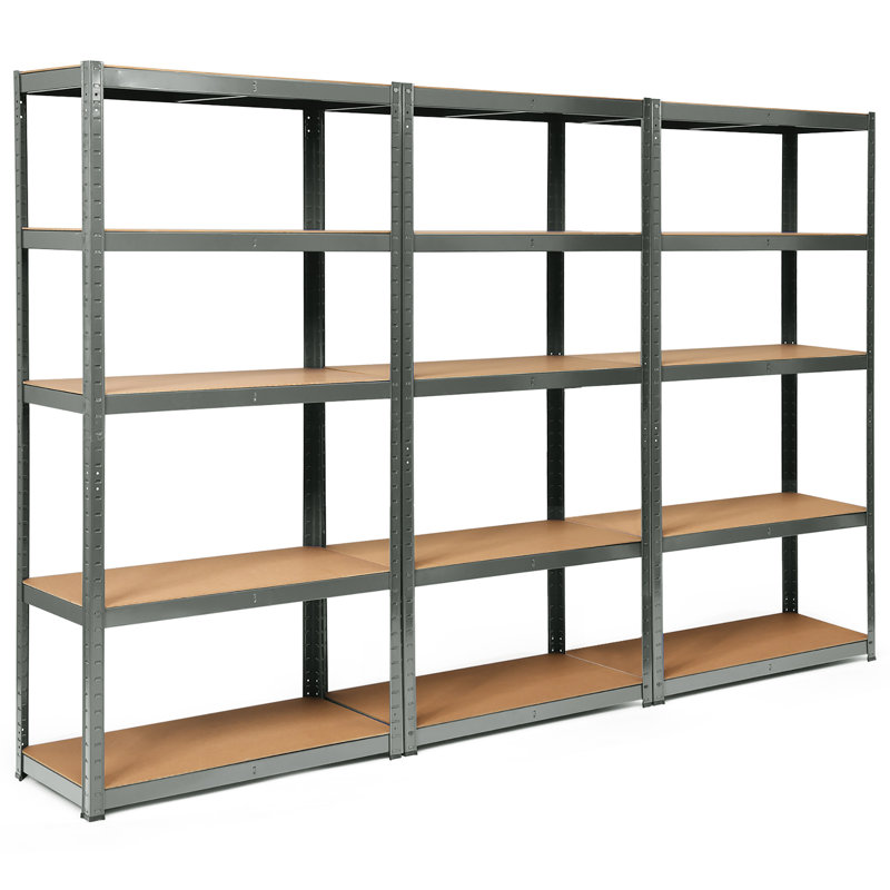 Bade 36'' W Height -Adjustable Shelving Unit, Gray