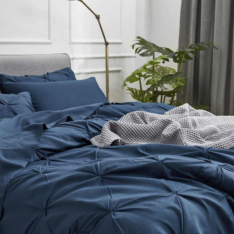Polyester Percale Comforter, Navy
