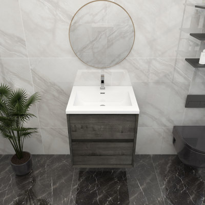 Ensemble de meuble-lavabo simple 23 po mural