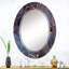Mauve et or, art abstrait fluide de luxe - miroir mural moderne-262595438