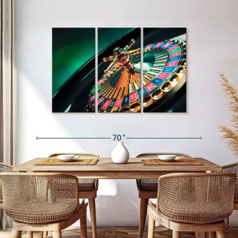 Roulette Wheel, 36" H x 57" W