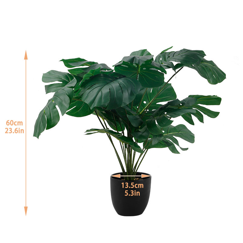 Grande plante artificielle en pot Monstera