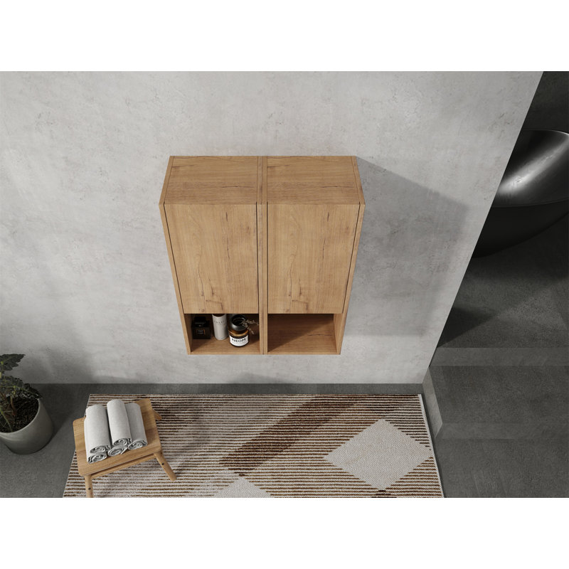 24" Bathroom Side Cabinet, Imitative Oak