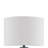 Lym Table Lamp, Gray Hammered Metal Base, White Fabric Shade 28 Inch