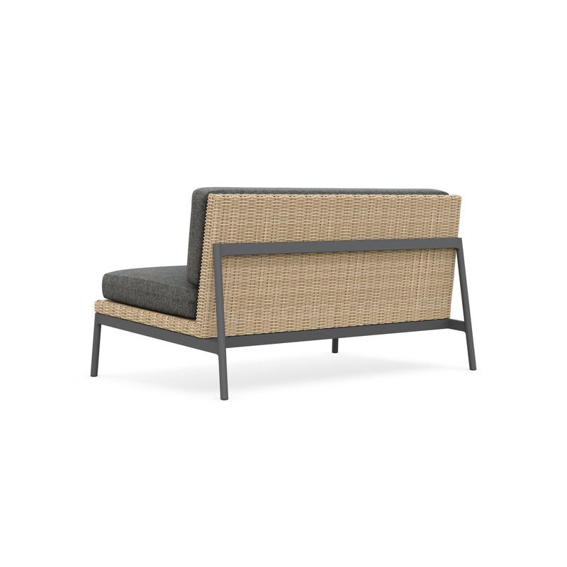 Terra 54.72" Wide Outdoor Wicker Reversible Loveseat with Cushions
