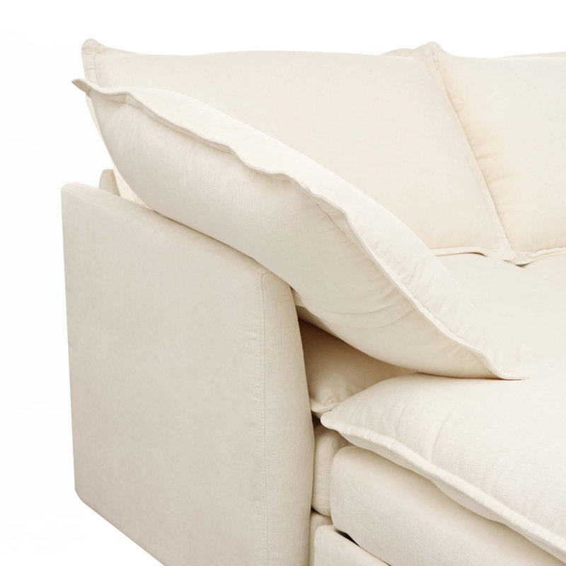Canapé-lit modulaire 8 pièces avec rangement, Polyester beige