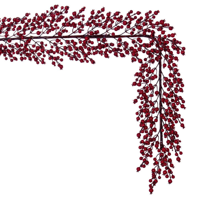 The Holiday Aisle® 72" Red Crab Apple Mixed Berry Garland