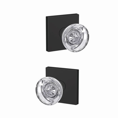 Custom Hobson Non-Turning Glass Knob with Collins Trim