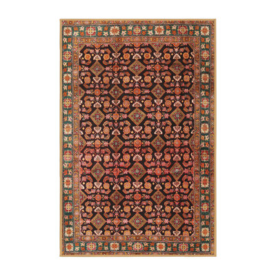 Tapis traditionnel mehroon/noir/crème