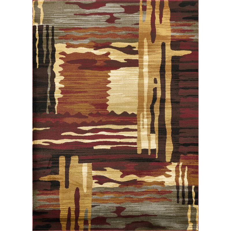 Tapis contemporain d'intérieur, Rectangulaire 7 pi 10 po x 10 pi 3 po