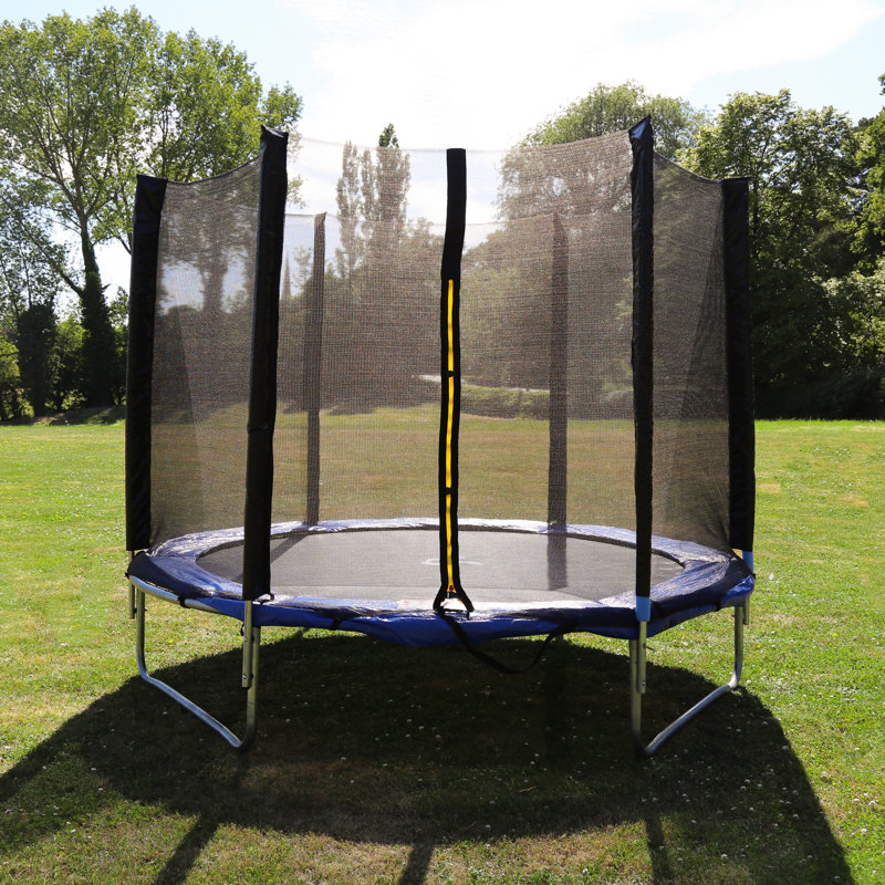 Monett Freeport Park Round Backyard Trampoline with Safety Enclosure