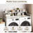 2-Tier Washer & Dryer Countertop with Shelf – 54” Laundry Topper with Non-Slip Pad, Folding Surface Over Machines, Engineered Wood-148469872