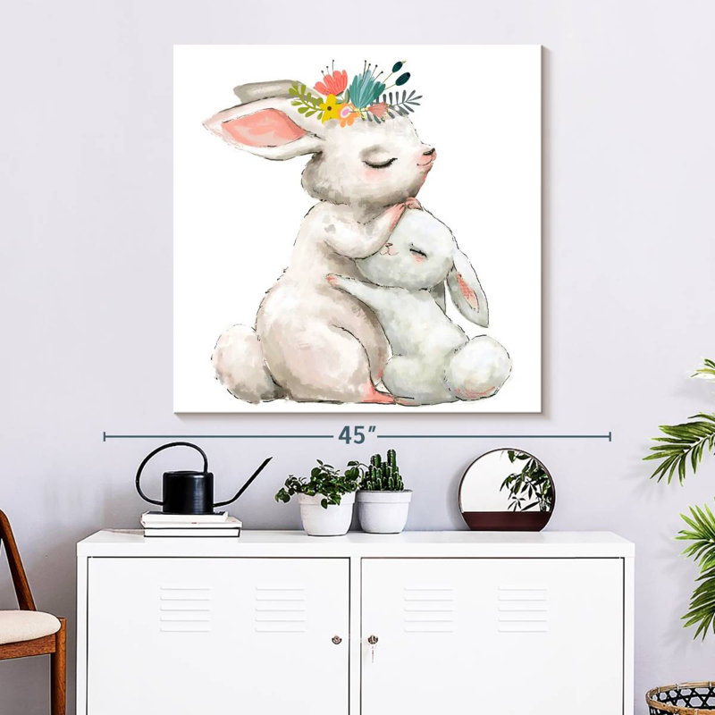 Ashelle mère lapin, H 33 po x l 33 po