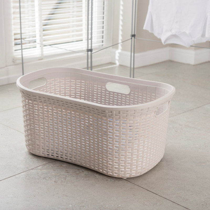 Plastic Laundry Basket with Handles